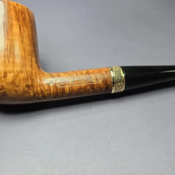 James Upshall 1986 Grade B Billiard w/ 9k Gold Estate Briar Pipe, English Estates - Image 8