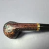 Dunhill 1991 Shell Briar 4103 Sandblasted Billiard w/ Brass Estate Briar Pipe, English Estates - Image 8
