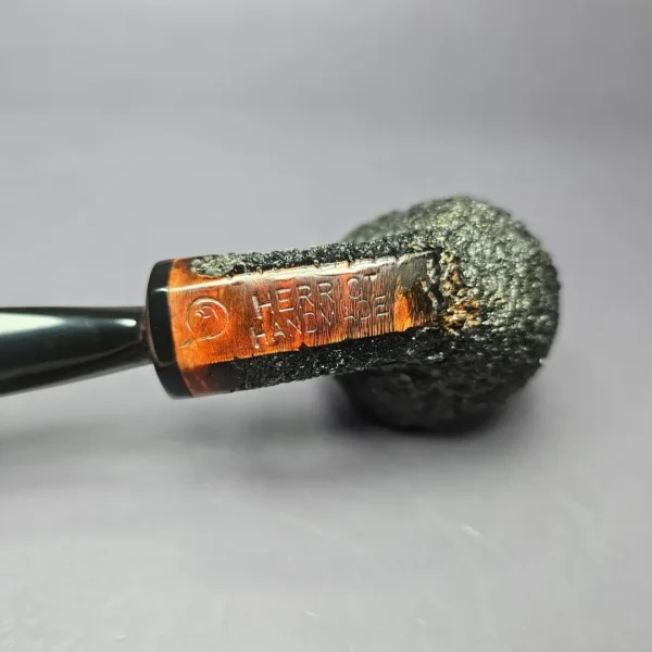 Herriot Pipes Rusticated Panel Shank Rhodesian Handmade Briar Pipe, New - Image 8