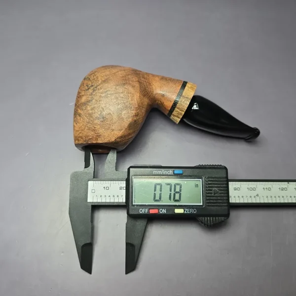 Peter Toth Contrast Sandblasted Freehand w/ Zebrawood Handmade Briar Pipe, New - Image 8