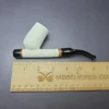 MBSD Meerschaum Deluxe Rusticated Cavalier Block Meerschaum Pipe, Briar-Mortise, New - Image 8