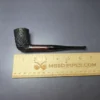 James Upshall Bark Group 6 Rusticated Long Dublin Estate Briar Pipe, Unsmoked - Image 8