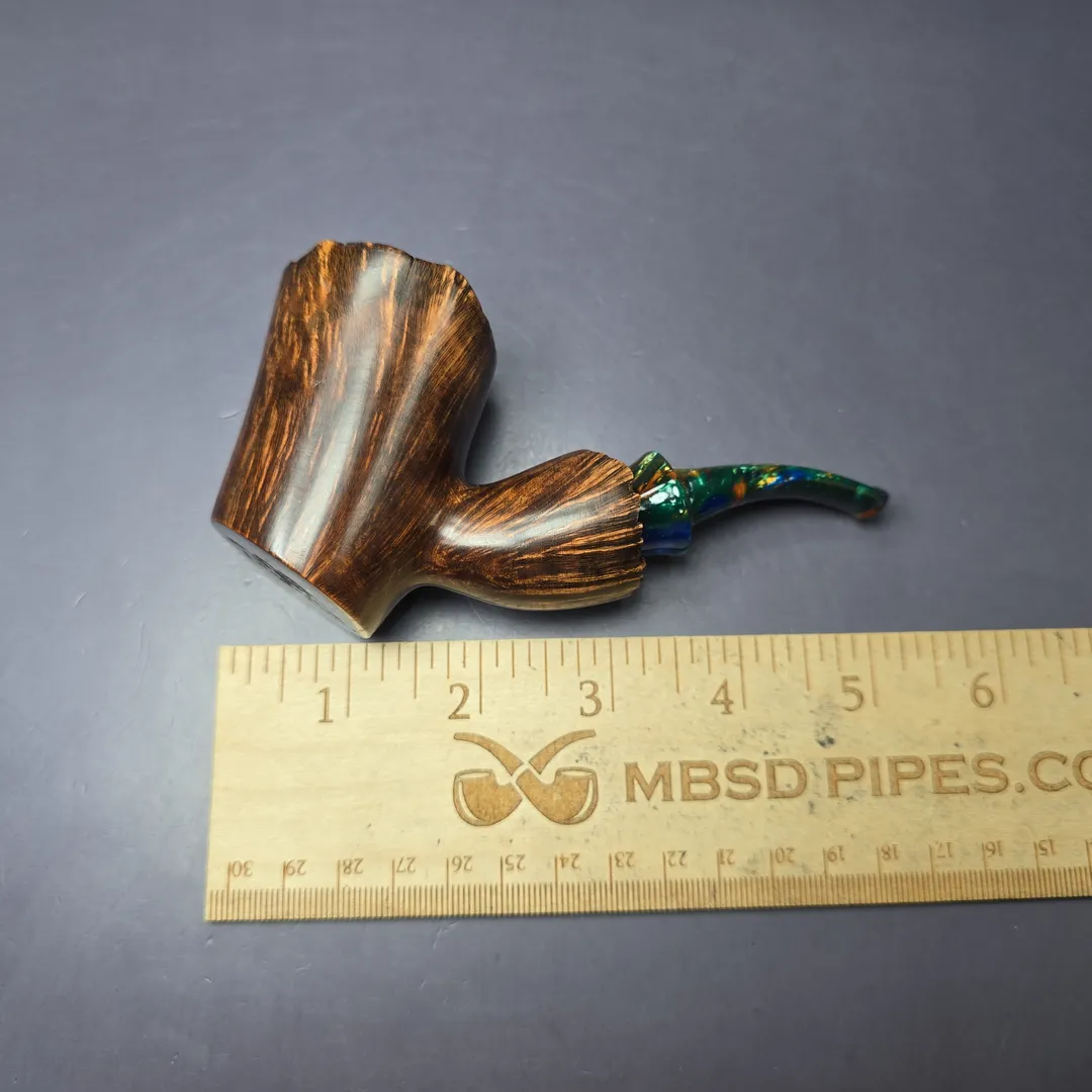 Dragon Briars by Joshua Ronish Smooth Poker Estate Briar Pipe, Unsmoked - Image 8