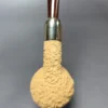 Pipe Tristan Natural Granite Army Mount Billiard Handmade Briar Pipe, Unsmoked - Image 8
