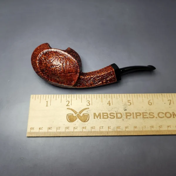 HS Studio Sandblasted Blowfish Estate Briar Pipe, Unsmoked - Image 9