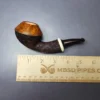 Rad Davis 2010 Partially Sandblasted Rhodesian w/Ivorite Estate Briar Pipe, Unsmoked - Image 9