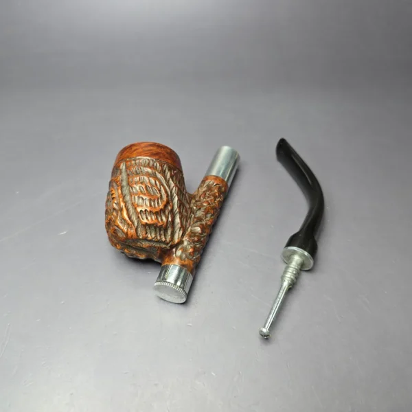 LHS Purex Rusticated Cavalier Estate Briar Pipe, American Estates - Image 9