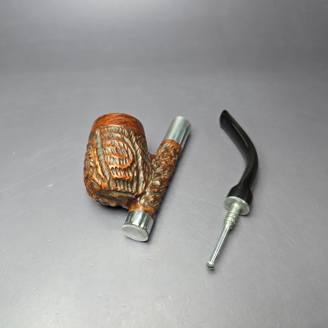 LHS Purex Rusticated Cavalier Estate Briar Pipe, American Estates - Image 9