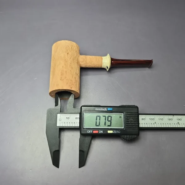Pipe Tristan Natural Sandblast Poker w/ Durat Handmade Briar Pipe, New - Image 9