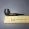 Dunhill 1991 Shell Briar 4103 Sandblasted Billiard w/ Brass Estate Briar Pipe, English Estates - Image 9