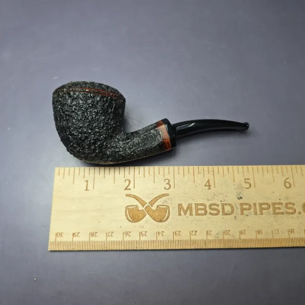 Herriot Pipes Rusticated Panel Shank Rhodesian Handmade Briar Pipe, New - Image 9