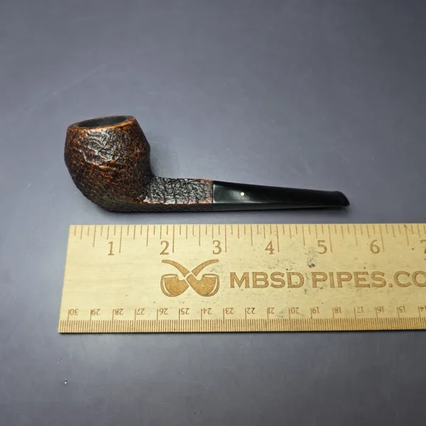 Dunhill 1992 Shell Briar 4104 Sandblasted Bulldog Estate Briar Pipe, English Estates - Image 9