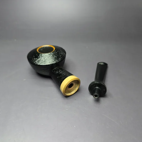 Eclesias Pipes Sandblasted Bullcap w/ Boxwood Handmade Briar Pipe, New - Image 9