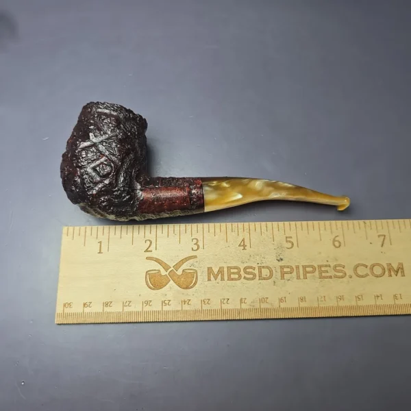 Caminetto Pre-175 Business 155 Rusticated Brandy Estate Briar Pipe, Unsmoked - Image 9