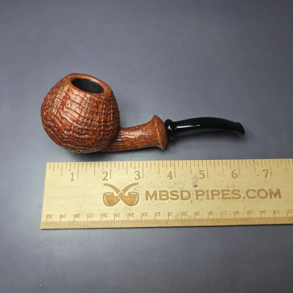 Lasse Skovgaard XL Sandblasted Brandy Estate Briar Pipe, Unsmoked - Image 9