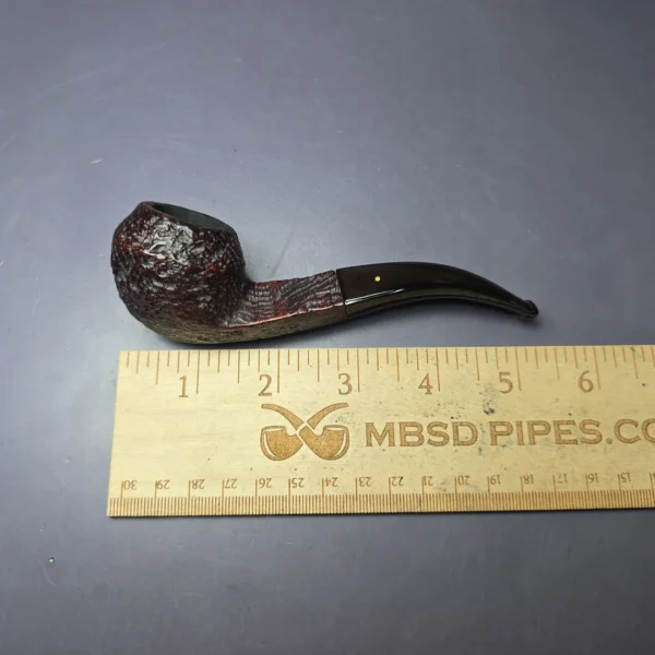 Dunhill 1927 Shell Briar Sandblasted Bent Bulldog Estate Briar Pipe, English Estates - Image 9