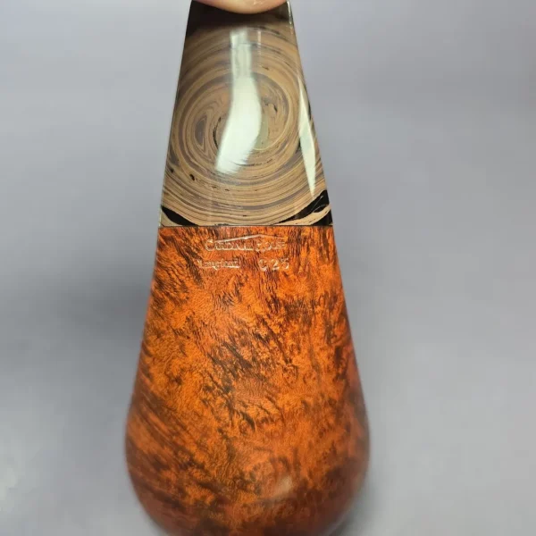 Walt Cannoy 10th Anniversary Cardinal House Langford Porkpie Eskimo Handmade Briar Pipe, New - Image 9