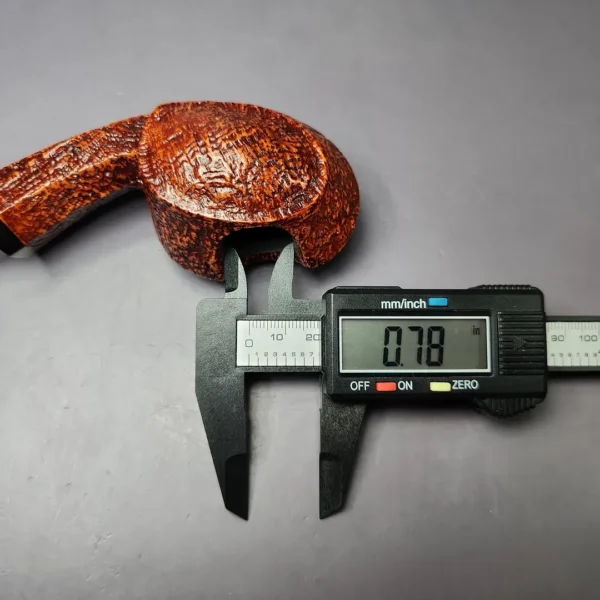 HS Studio Sandblasted Blowfish Estate Briar Pipe, Unsmoked - Image 10