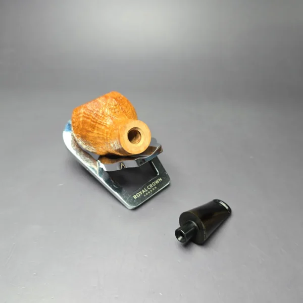 C-Pipe Sandblasted Nosewarmer Apple Handmade Briar Pipe, New - Image 10