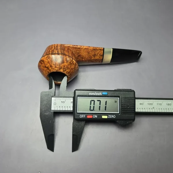 Marek Kando Smooth Wide Shank Bulldog w/Horn Estate Briar Pipe, Other Estates - Image 10