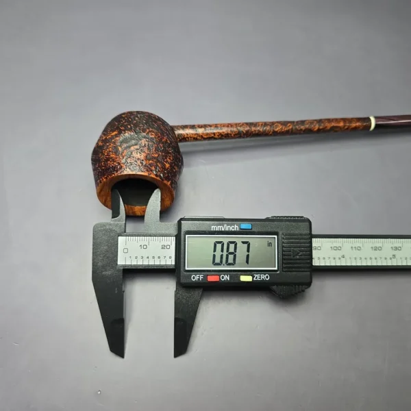 Scottie Piersel XL Sandblasted Pencil Shank Rhodesian w/ Juma Estate Briar Pipe, Unsmoked - Image 10