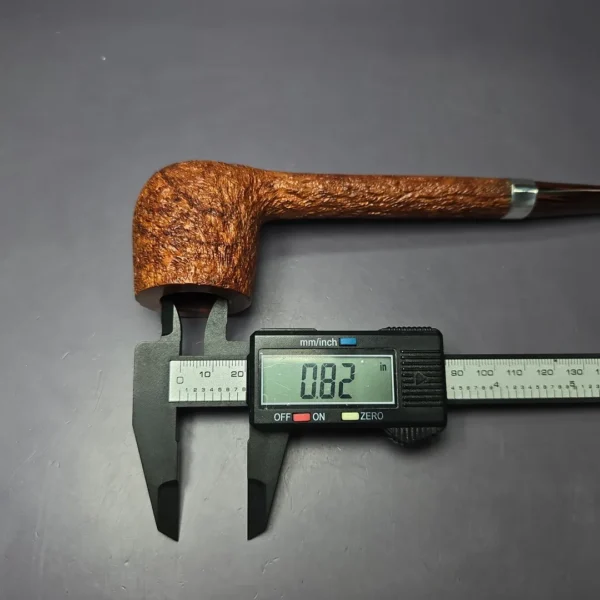 Ferndown (Antique) Bark Rusticated Canadian w/ Silver Estate Briar Pipe, English Estates - Image 10