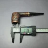 Dunhill 1991 Shell Briar 4103 Sandblasted Billiard w/ Brass Estate Briar Pipe, English Estates - Image 10