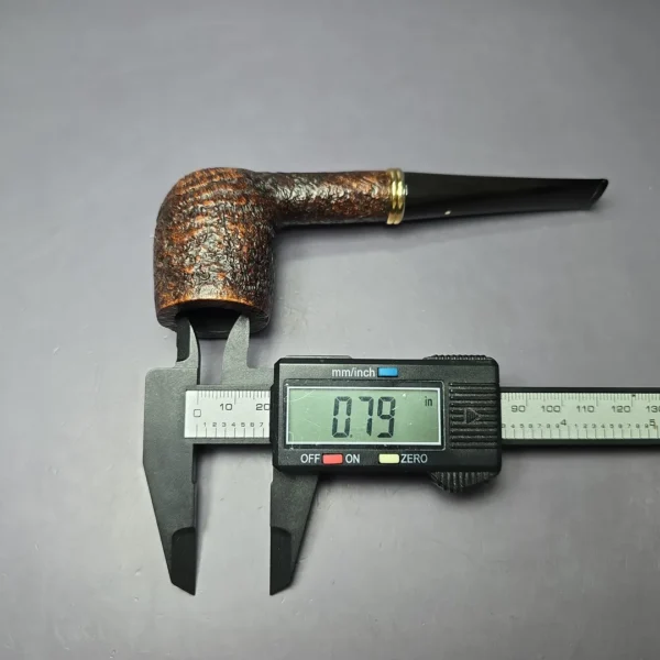 Dunhill 1991 Shell Briar 4103 Sandblasted Billiard w/ Brass Estate Briar Pipe, English Estates - Image 10