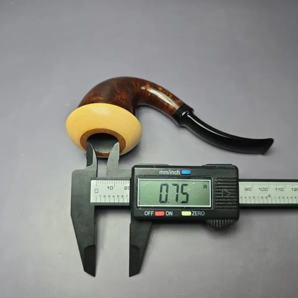 HS Studio Smooth Calabash w/Boxwood Estate Briar Pipe, Unsmoked - Image 10