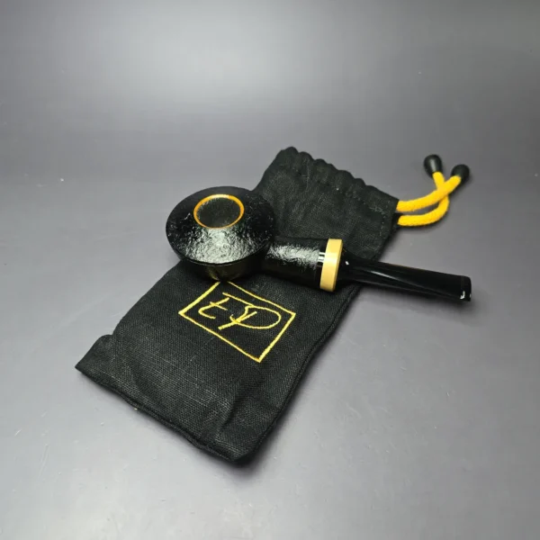 Eclesias Pipes Sandblasted Bullcap w/ Boxwood Handmade Briar Pipe, New - Image 10