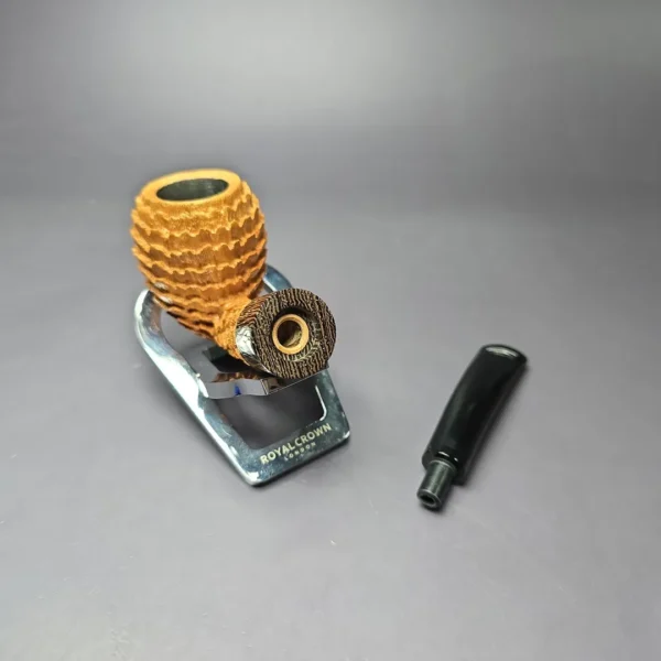 Eclesias Pipes “Dragon Scale” Sandblasted Acorn w/ Wenge Handmade Briar Pipe, New - Image 10