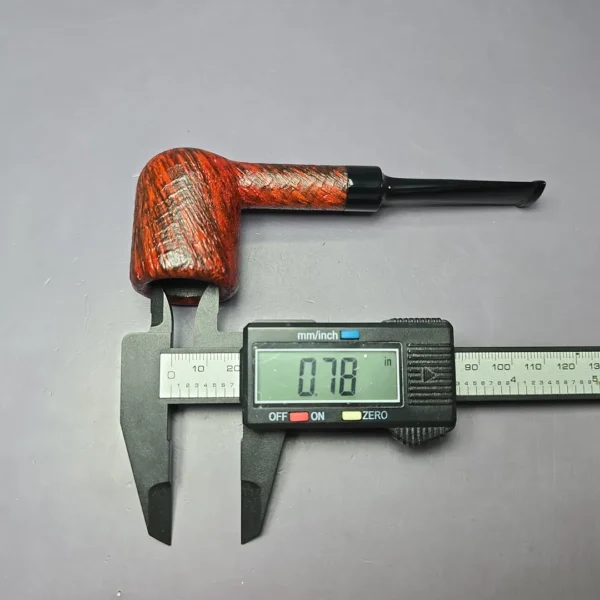 Eclesias Pipes Contrast Sandblasted Billiard Handmade Briar Pipe, New - Image 10