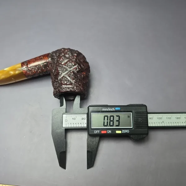 Caminetto Pre-175 Business 155 Rusticated Brandy Estate Briar Pipe, Unsmoked - Image 10