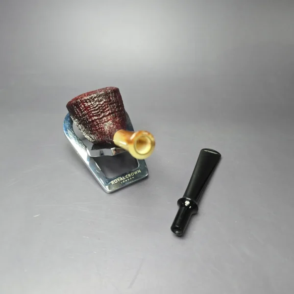 Adam Remington Sandblasted Dublin w/ Horn Estate Briar Pipe, Unsmoked - Image 10