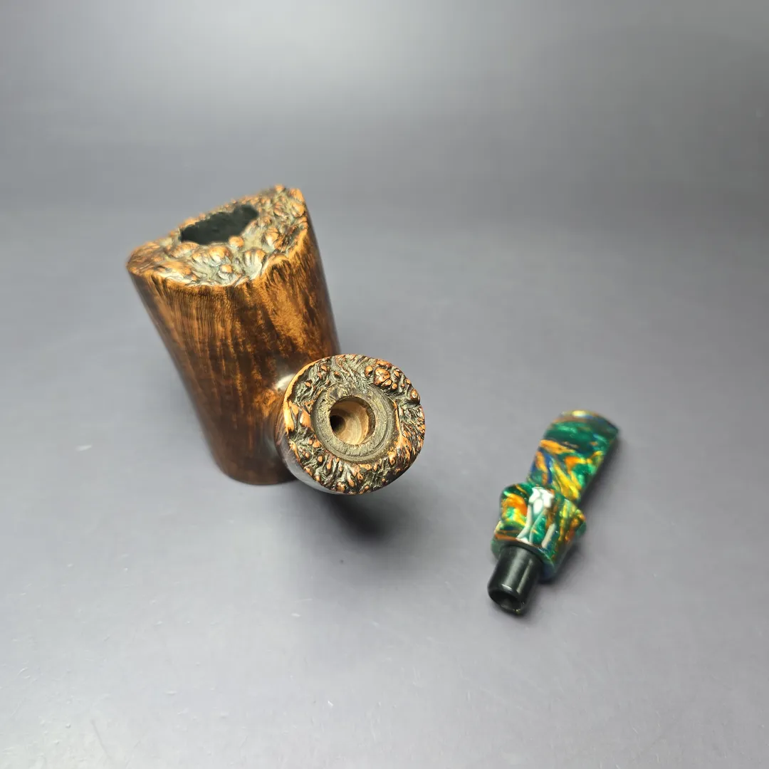 Dragon Briars by Joshua Ronish Smooth Poker Estate Briar Pipe, Unsmoked - Image 10