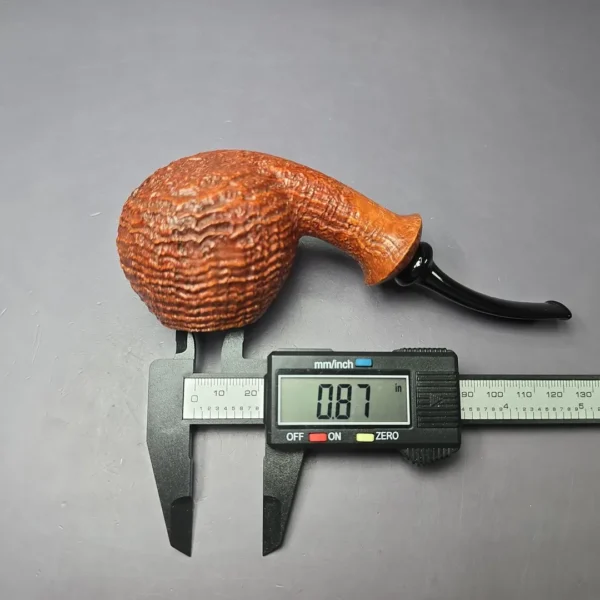 Lasse Skovgaard XL Sandblasted Brandy Estate Briar Pipe, Unsmoked - Image 10