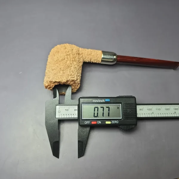 Pipe Tristan Natural Granite Army Mount Billiard Handmade Briar Pipe, Unsmoked - Image 10