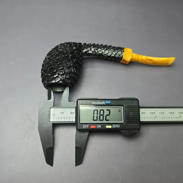 Eclesias "Dragon Scale" Sandblasted Egg Handmade Briar Pipe, New - Image 10