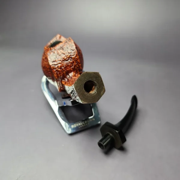 HS Studio Sandblasted Blowfish Estate Briar Pipe, Unsmoked - Image 11