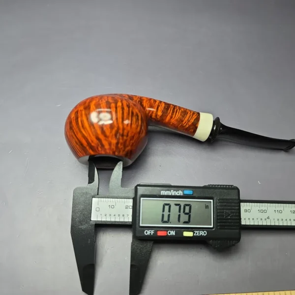 Bonsai Pipes Smooth Squat Apple w/ Ivorite Handmade Briar Pipe, New - Image 11