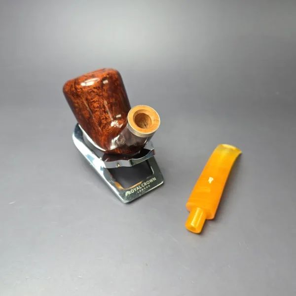 Rinaldo Triade Y Smooth Bent Billiard w/ Silver Estate Briar Pipe, Unsmoked - Image 11