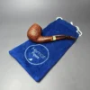 Herriot Pipes Contrast Sandblasted Bent Billiard w/ Horn Handmade Briar Pipe, New - Image 11