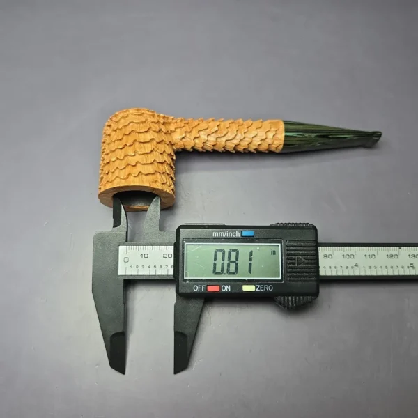 Eclesias Pipes “Dragon Scale” Sandblasted Liverpool Handmade Briar Pipe, New - Image 11