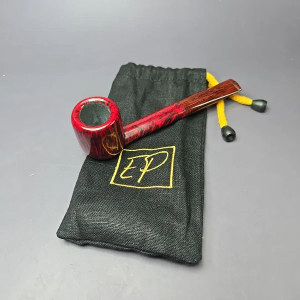 Eclesias Pipes Smooth High Contrast Canadian Handmade Briar Pipe, New - Image 11