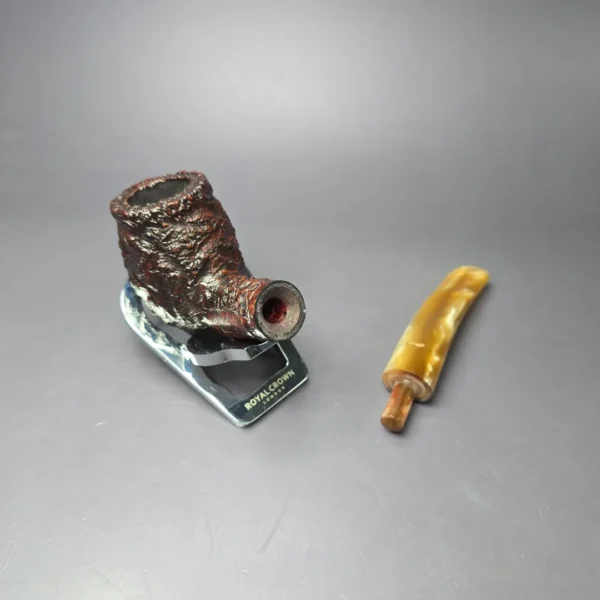 Caminetto Pre-175 Business 155 Rusticated Brandy Estate Briar Pipe, Unsmoked - Image 11