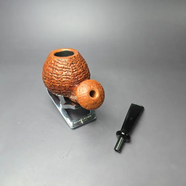 Lasse Skovgaard XL Sandblasted Brandy Estate Briar Pipe, Unsmoked - Image 11