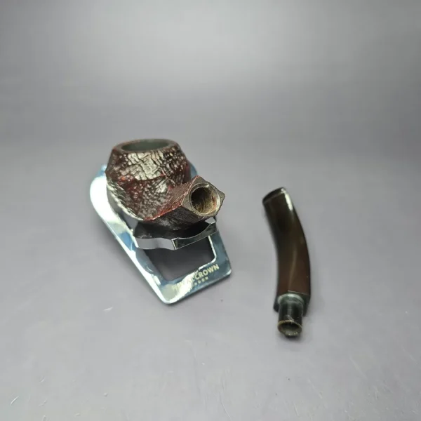 Dunhill 1927 Shell Briar Sandblasted Bent Bulldog Estate Briar Pipe, English Estates - Image 11