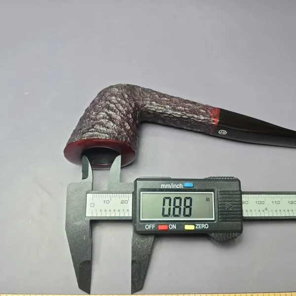 James Upshall Bark Group 6 Rusticated Panel Dublin Estate Briar Pipe, Unsmoked - Image 11