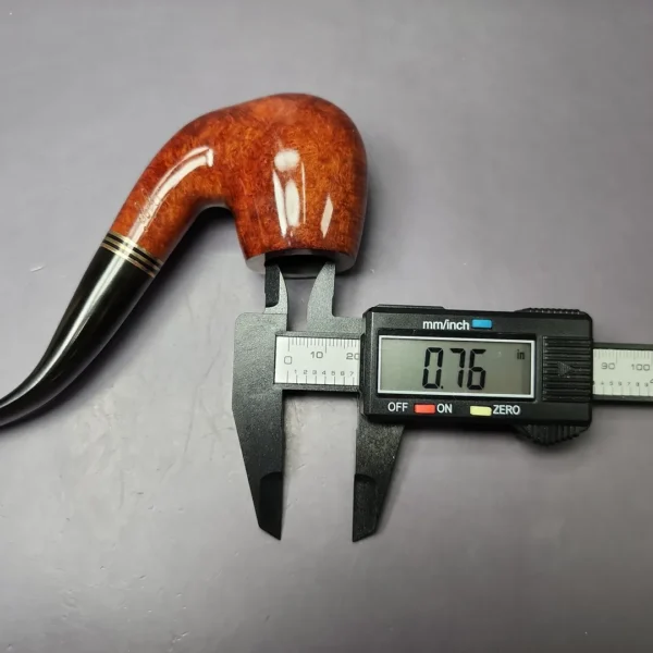 Gigi Epoca Smooth Bent Billiard Estate Briar Pipe, Unsmoked, 9mm - Image 11