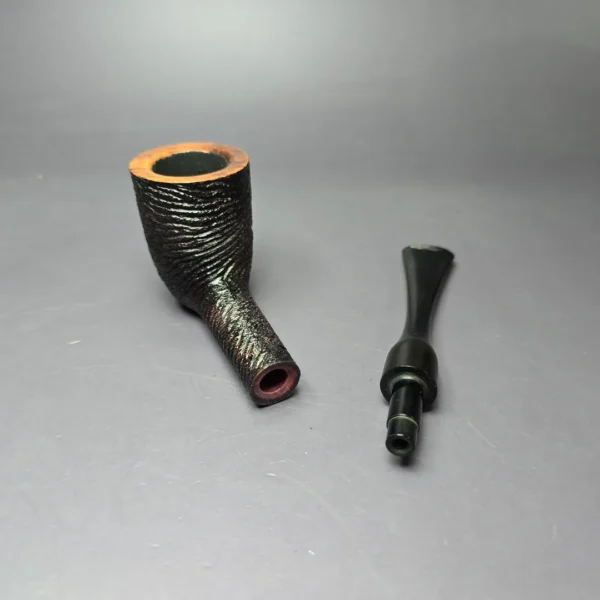 Sasieni Patent Fantail 71 Rusticated Billiard Estate Briar Pipe, English Estates - Image 12